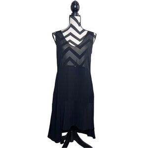 Sportmax Minimalist Rare Whimsigoth Sheer Mesh Sz M Silk Evening Cocktail Dress